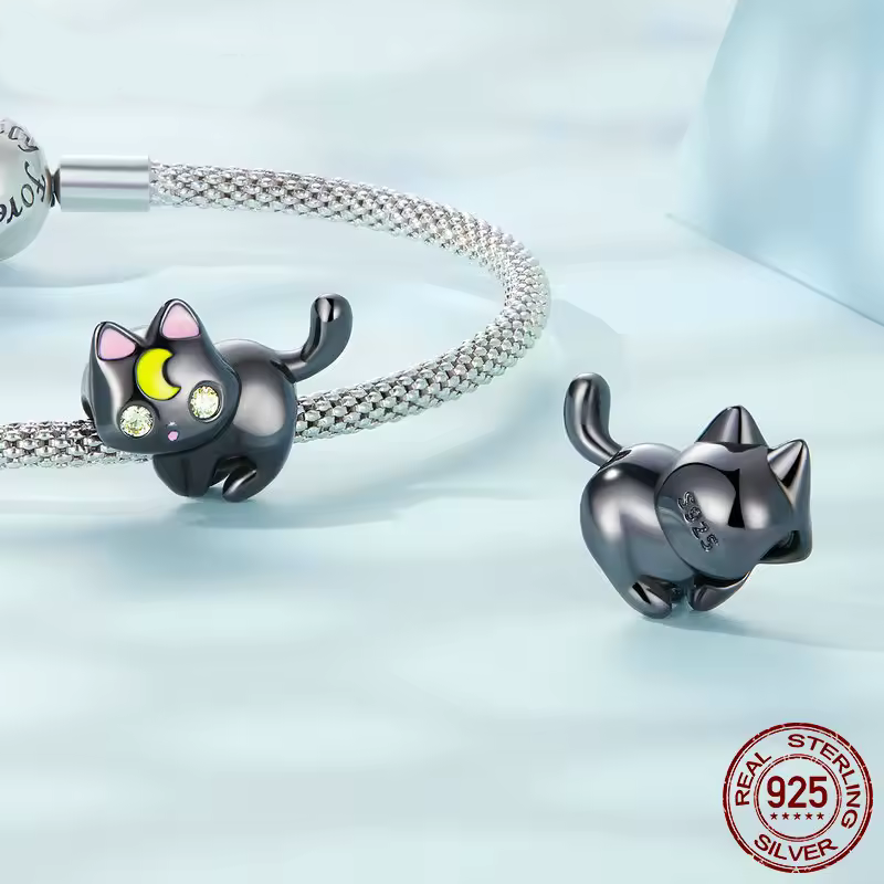 Gatto luna zirconi