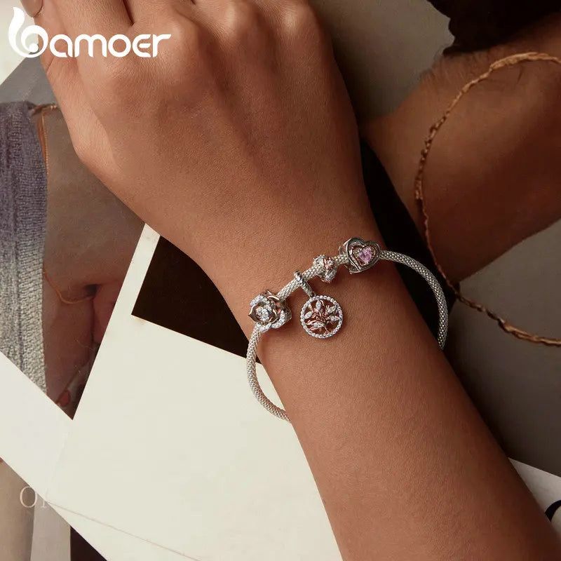 925 Sterling Silver Tree of Life Charm Bead for Women Jewelry Making