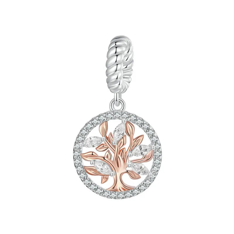 925 Sterling Silver Tree of Life Charm Bead for Women Jewelry Making