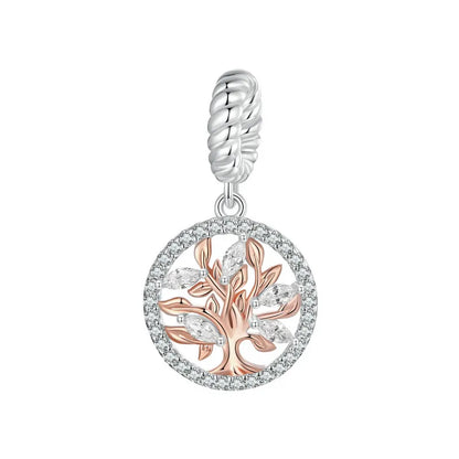 925 Sterling Silver Tree of Life Charm Bead for Women Jewelry Making