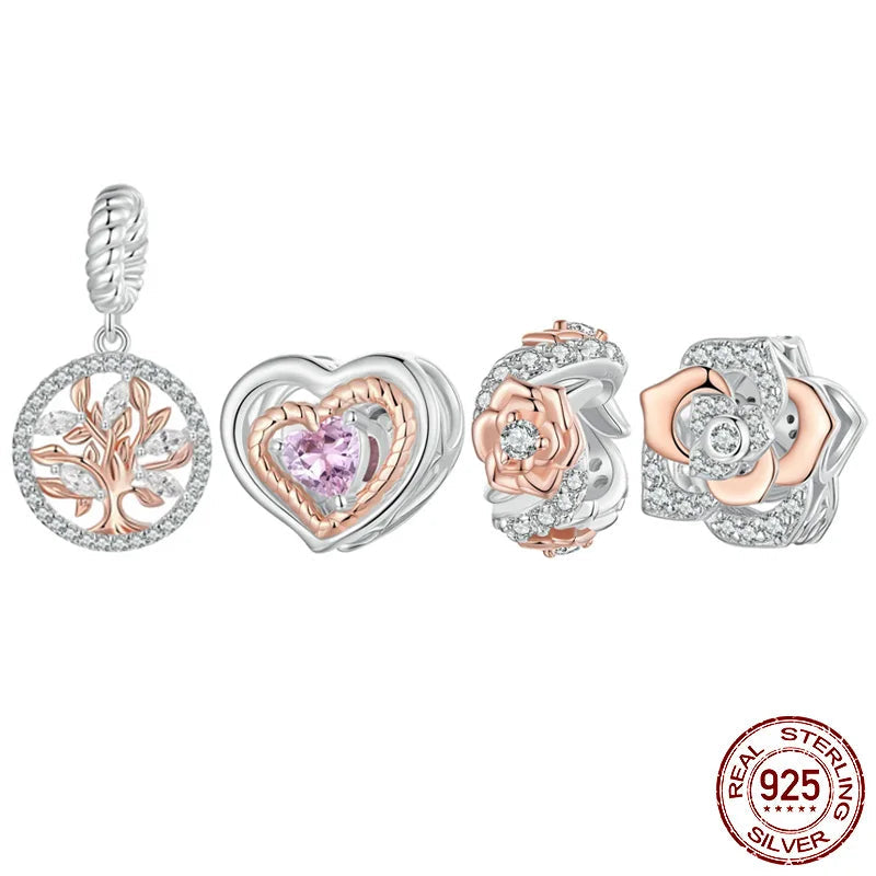 925 Sterling Silver Tree of Life Charm Bead for Women Jewelry Making