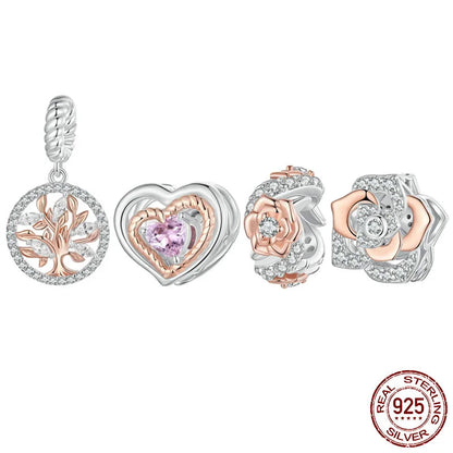925 Sterling Silver Tree of Life Charm Bead for Women Jewelry Making