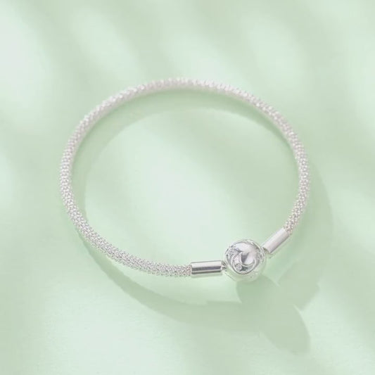 Bracciale Charm Luna e Stelle in Argento 925 per Donna